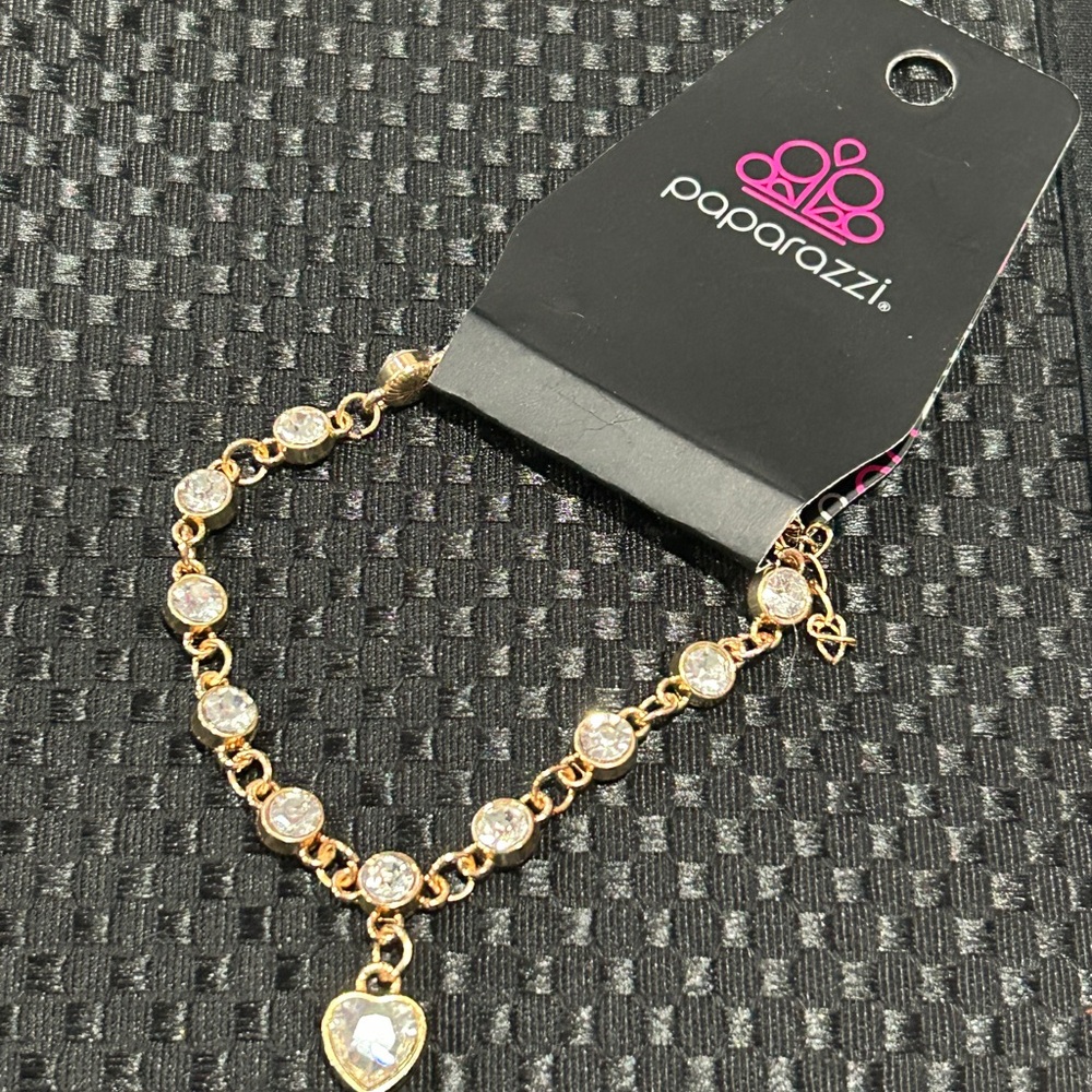 Paparazzi Gold Heart Bracelet